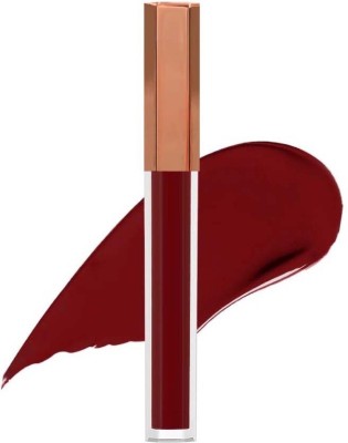 manasona Matte Finish Non Transfer Liquid Water Proof Dark Red Lipstick(Chilli Red, 3 ml)