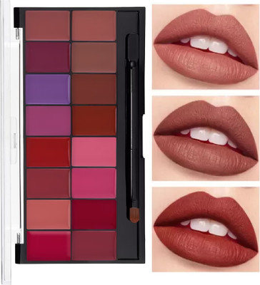 EVERERIN Matte Color Rich Water Proof Lipstick Palette(MULTI COLOR, 36 g)