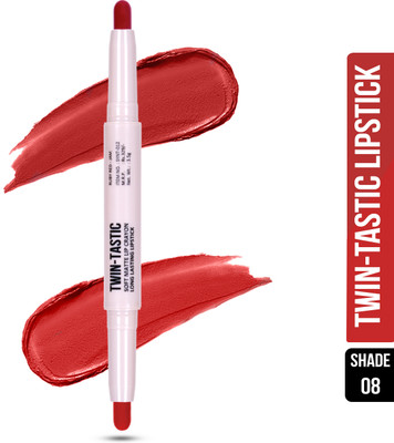 Shryoan Twin-Tastic Soft Lip Crayon| Matte Finish, Waterproof & Long-Lasting Lipstick(Multicolor, 3.5 g)