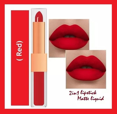DYSOKAYO Smudge-Proof Lipstick 2In1 Matte(red, 8 g)