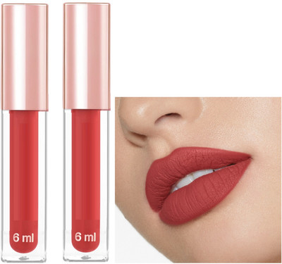 Emijun Combo Matte Liquid Lip Lipstick Lightweight & Transferproof Peach(Peach, 12 ml)
