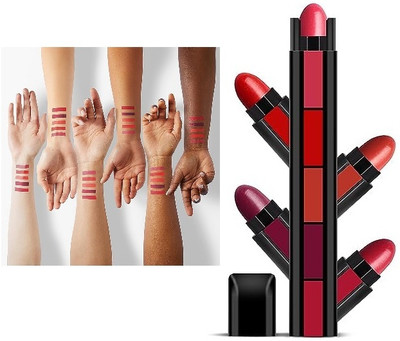 Jiwoo 5 In 1 Lipstick Red Edition WATERPROOF LIPSTICK(multicolour, 12 ml)
