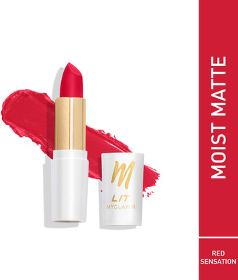 MyGlamm LIT Moist Matte Lipstick, Red Sensation(Red, 4.2 g)