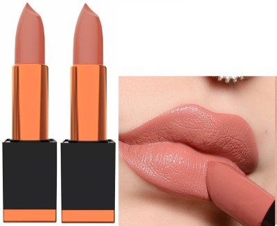 REIMICHI Combo `Glam Look Matte Lipstick Plump, Impactful All-Day Glamour Auburn Peach(Auburn Peach, 7 g)