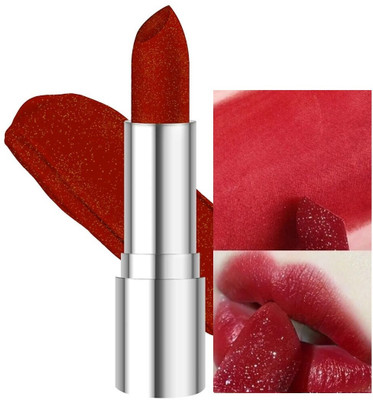 MYEONG SHIMMER SHINE GLITTER ULTRA SOFT LIPSTICK(Shiny Red, 3.8 g)
