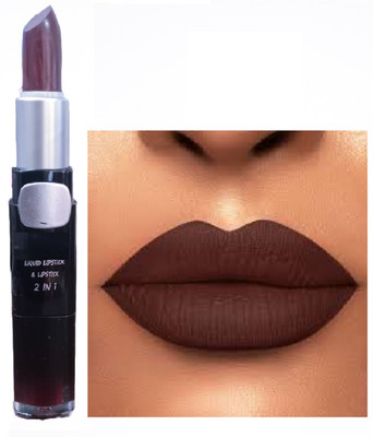 Luipui trending brown matte new 2 in 1 matte finish lipstick(brown, 6 g)