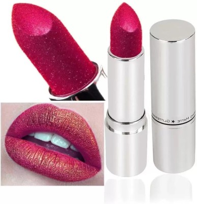 Arcanuy shimmer bold glitter lipstick Sparkly Magical Metallic Glitter(pink, 3.8 g)