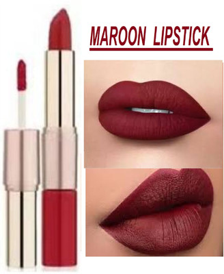 Luipui best attractive maroon 2 in 1 crayon + liquid matte lipstick(maroon, 6 g)
