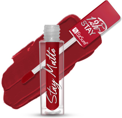 ForSure Non Transfer Waterproof Longlast Liquid Matte Mini Lipstick(Crimson Red, 2.5 ml)