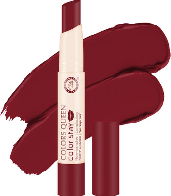 COLORS QUEEN Color Stay Long Lasting Non Transfer Waterproof Matte Lipstick(Bridal Mehroon, 2.1 g)