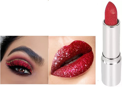 GABBU SHIMMER & SHINE GLITTER MATTE LIPSTICK/-(RED, 3.8 g)