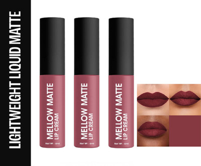 Luipui TRENDING LONG LASTING, WATERPROOF & QUICK DRY LIPSTICK FOR BOLD LOOK PACK OF 3(BABY SPICE - 02, 18 ml)