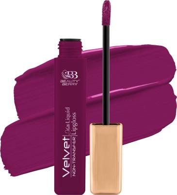 Beauty Berry Velvet Waterproof, Non Transfer Long Lasting Matte Liquid Lipstick for Women(Pearly Magenta, 5 ml)