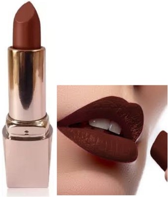 Luipui dark brown matte lipstick waterproof and smudge proof pack of 1(BROWN, 6 g)