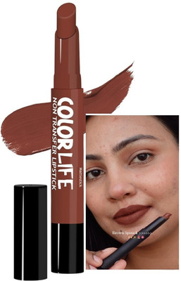 DARVING Lips Non Transfer Waterproof Smudge Proof Long Lasting Matte Lipstick(INTENSE BROWN, 2.1 g)