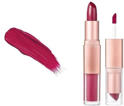 Yuency 2 in 1 matte waterproof lipstick | log lasting| highly pigmented(Pink, 8 g)