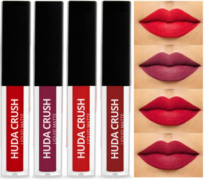 hipbrat Mini Lipsticks Combo Pack of 4 Liquid Matte Lipstick Set, Red Edition(multicolor, 80 ml)