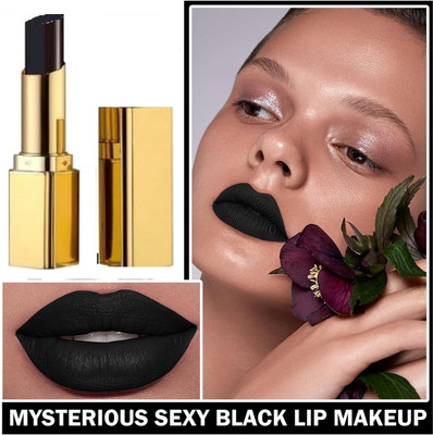 Vyomiris BEST MATTE FINISH BLACK LIPSTICK SMUDGE-PROOF(BLACK, 3.8 g)