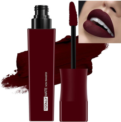 Yuency Non Transfer Smudge Proof Long Lasting Matte Liquid Lipstick(deep maroon, 7.5 ml)