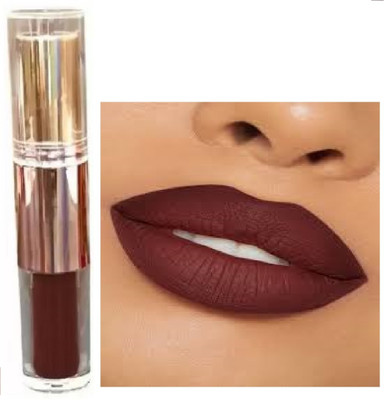 Luipui trending 2 in 1 dark brown matte finish lipstick pack of 1(brown, 6 g)