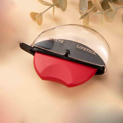 Jiwoo Daily Use Matte Red Color Apple Shape Lipstick(RED, 10 g)
