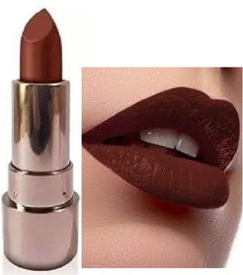 Luipui brown matte look lipstick pack of 1 waterproof and long lasting(brown, 6 g)