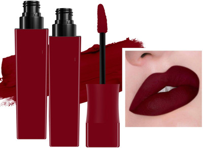 Latixmat Pack Of 2 Matte Liquid Lipstick Highly Pigmented(Maroon Maven, 15 ml)