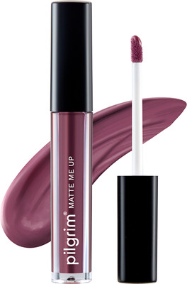 Pilgrim Matte Me Up! All Day Rich Colour Non-Drying And Transfer Proof Liquid Lipstick(Mauve Desire 06, 3 ml)