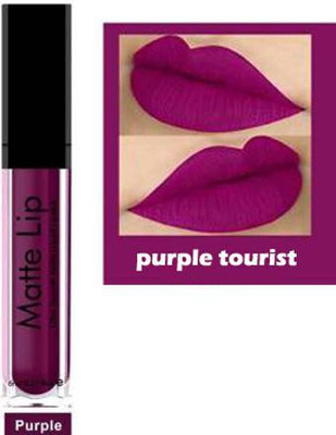 TRUE LIPS Smudge proof Waterproof Long lasting Liquid matte Lipstick(purple tourist, 6 ml)