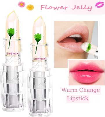 Tactile Combo Jelly Flower Crystal Magic Lipstick,ph Clear Color Change(Pink, 7.6 g)