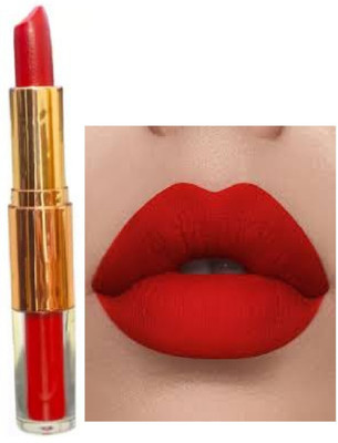 TOPQ awesome 2 in 1 red matte lipstick pack of 1 waterproof(red, 6 g)