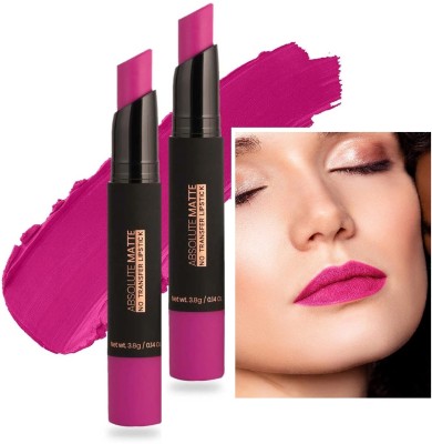 ADJD Best Non Transfer Color Sensational Creamy Matte Rani Pink Lipstick(Rani Pink, 7 g)