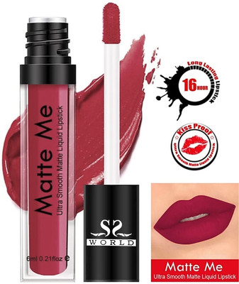 SSworld Matte Pink lipstick(Maroon, 6 ml)