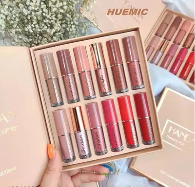 huemic Waterproof Long Lasting Sensational Liquid Matte Mini Lipstick set of 12(Multicolor, 2.5 ml)