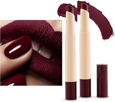 Emijun Waterproof & Smudgeproof Matte Lip Crayon Lipstick(Berry, 4 g)