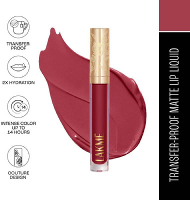 Lakmé Rouge Bloom Matte Lip Liquid Forget me not 308(Forget me not, 3.5 ml)