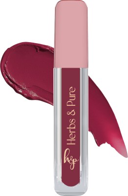 Herbs and Pure Lightweight, Non-Drying, Highly Pigmented Liquid Lipstick(Plum Paradise, 6 ml)