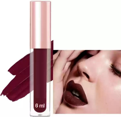Jiwoo Non Transfer Smudge Proof Longlasting Liquid Matte Lipstick Maroon(maroon, 6 ml)