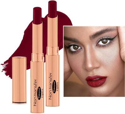 tanvi27 Best Long Lasting Smudge Proof Non Transfer Waterproof Deep Red Lipstick(DEEP RED, 5 g)