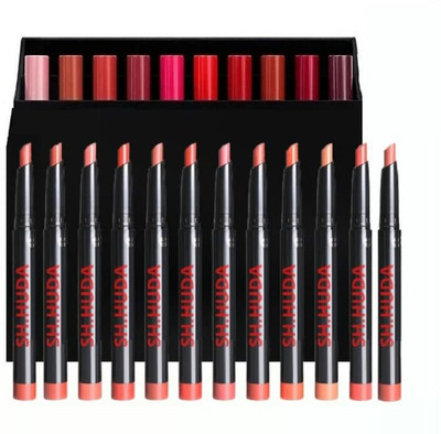 Sh.Huda Matte Sss(Pack Of 12 Multicolor Shades, 45.6 g)