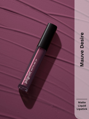 Pilgrim Matte Me Up! All Day Rich Colour Non-Drying And Transfer Proof Liquid Lipstick(Mauve Desire 06, 3 ml)