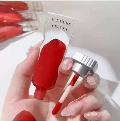 HUZURLU Ice Cube Velvet Matte Long Lasting Waterproof Transfer Proof Lipstick(red, 8 ml)