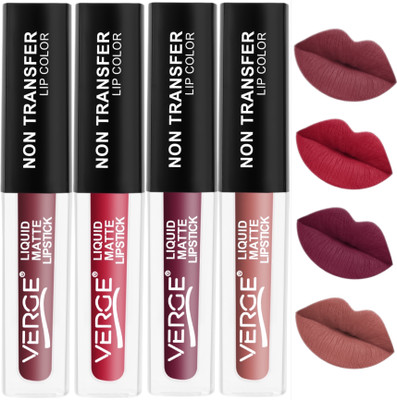VERGE Lip Shots Non Transfer Waterproof Liquid Lip Color With Long Stay & Matte Finish(Dusky, 16 ml)