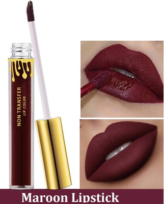 GULGLOW99 Matte Liquid Lipstick, Long Lasting & Waterproof(DARK MAROON, 5 ml)