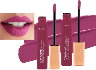 tanvi27 New Kiss Proof & Long Lasting Velvet Matte Highly Pigmented Flush Pink Lipstick(Flush Pink, 10 ml)