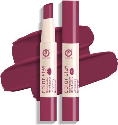COLORS QUEEN Color Stay Non Transfer Matte Lipstick(Bio Rose, 2.1 g)