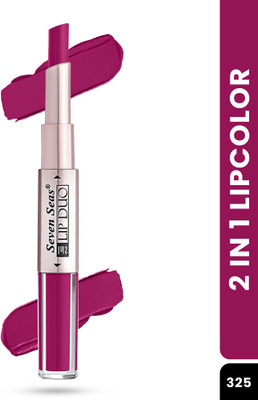 Seven Seas Lip Duo 2 In 1 Liquid Lipstick with Lipstick For Her(Russian Red, 3 ml)