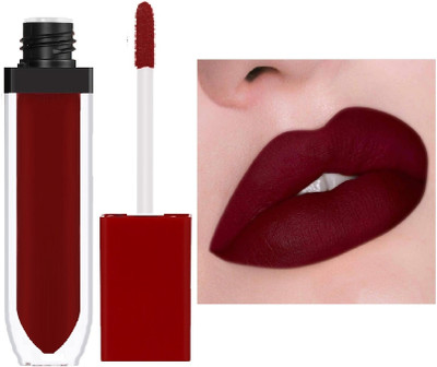 Latixmat New Smudge & Water Proof Longlast SensationaL Liquid Matte Lipstick(Maroon, 6 ml)