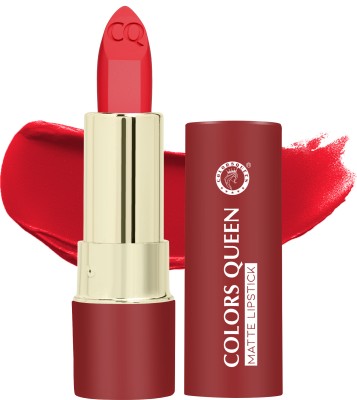 COLORS QUEEN Lippie Long Lasting Creamy Matte Lipstick Infused with Jojoba Oil & Vitamin E(16 - Sexy Red, 5 g)