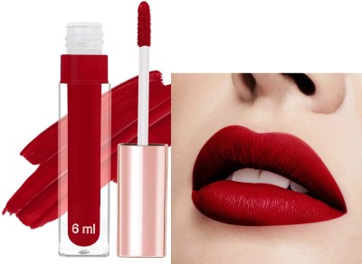 ADJD Velvet Non tansfer Smudge Proof Longlasting liquid Matte Bold red(Bold red, 6 ml)